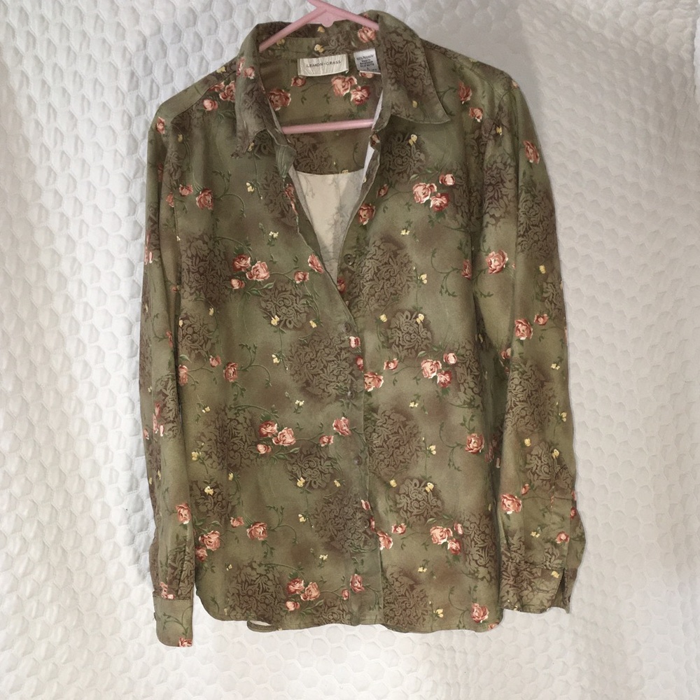 Lemon grass button up shirt